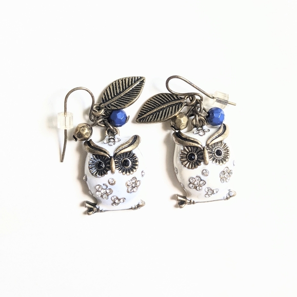 Owl Earrings with Jewels - Picture 5 of 6